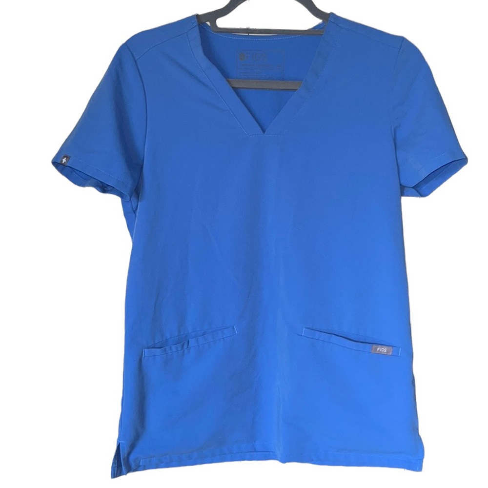 Figs Scrub Top Technical Collection Blue (XS)